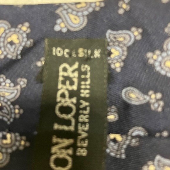 Vintage Don Loper Beverly Hills Mens 100% Italian Silk Paisley Tie Made in USA - Picture 4 of 7